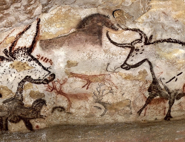 Bulls and stags at Lascaux